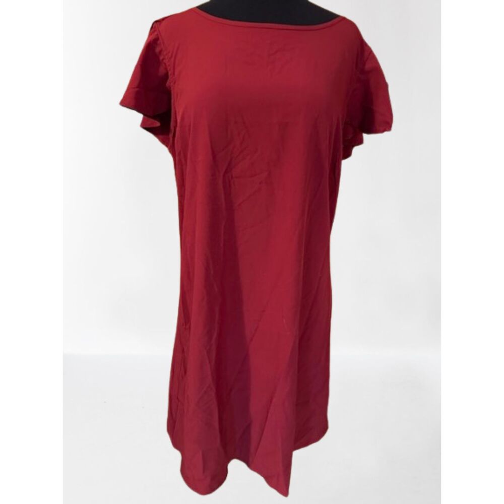 Ruby Open Low Back with Ruffle Midi Dress  4225XL  XL (I) NWT Boutique